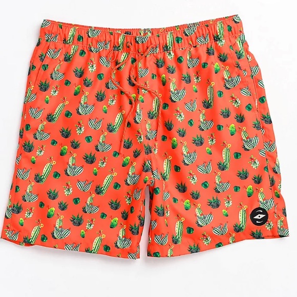 Dravus Terrapin Coral Board Shorts Red Cacti Medium - Picture 1 of 6